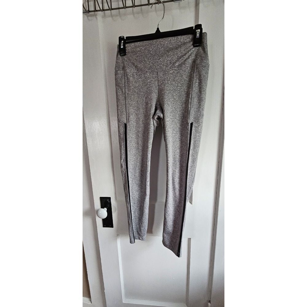 Victoria's Secret PINK Leggings Women's M Heather Gray Side Mesh Panel